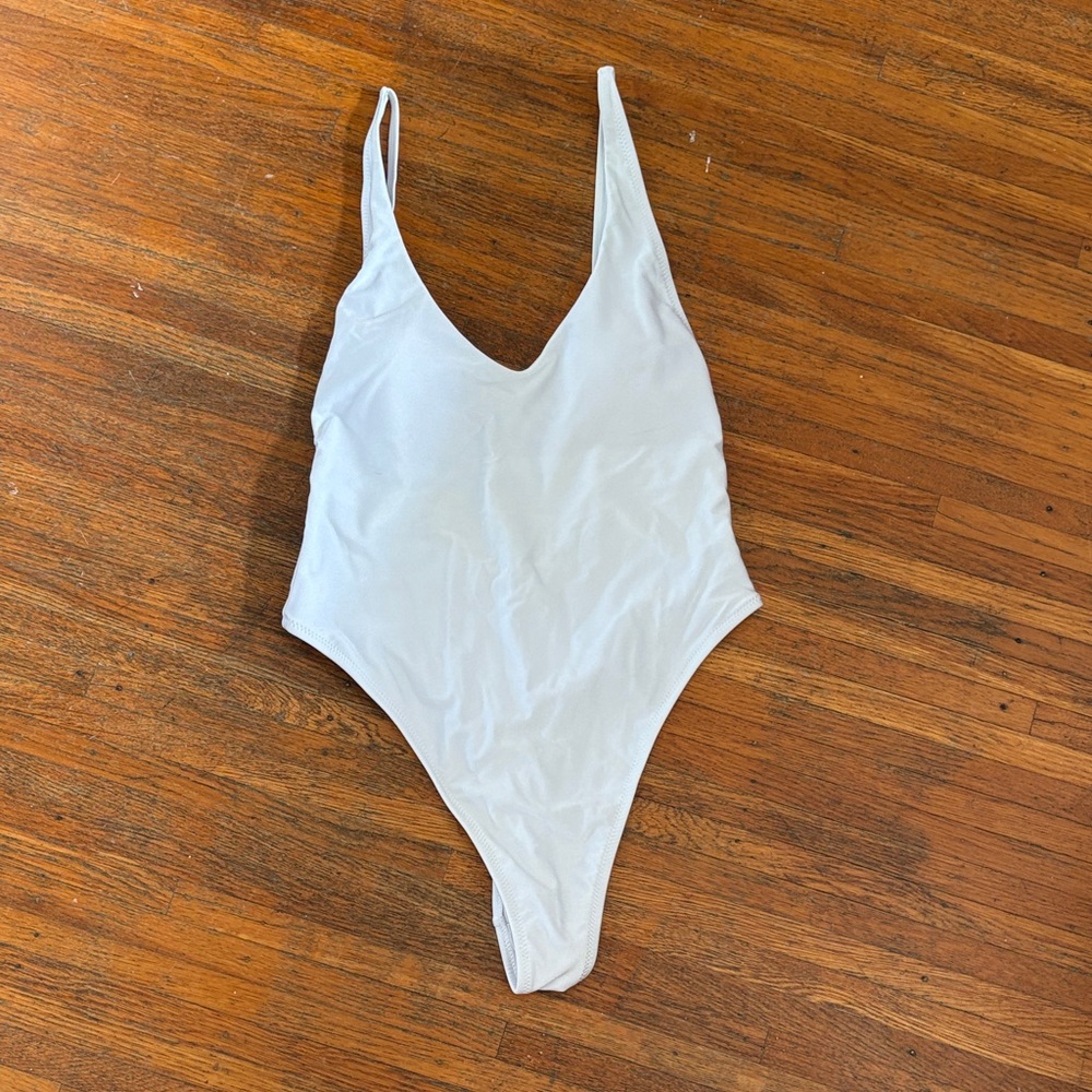 Bridal Bachelorette RELLECIGA Bride Beach White One-Piece Swimsuit NWT Large